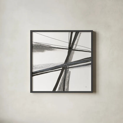 Ink and Pastel III by Chris Paschke. Shown in a sleek black glass frame for a contemporary gallery look. Available as an archival giclee rolled canvas, fine art paper, or poster print. SKU 84561a.