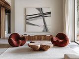 Ink and Pastel IV by Chris Paschke. Shown as extra-large giant wall art in a modern living room. Available as an archival giclee rolled canvas, fine art paper, or poster print. SKU 84562a.