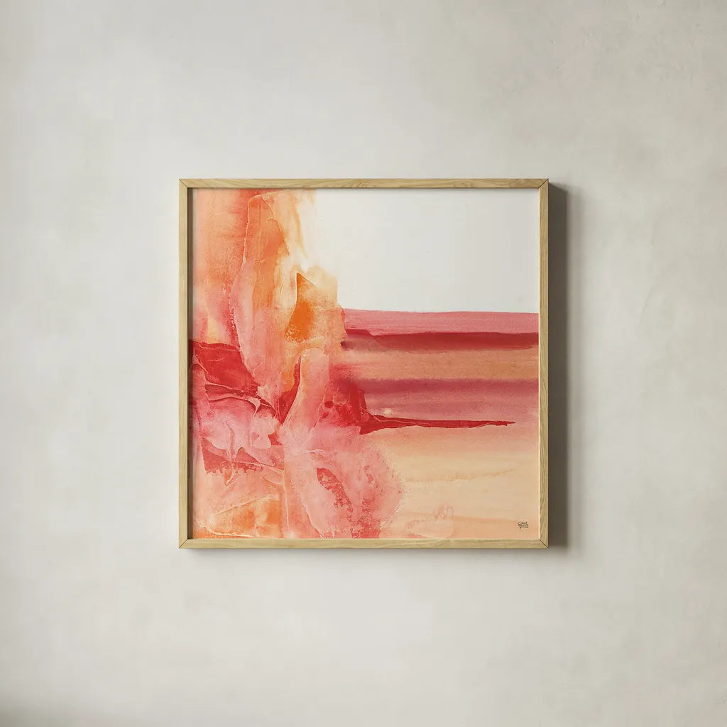 Inner Glow II by Chris Paschke. Shown in a natural wood glass frame for a timeless modern aesthetic. Available as an archival giclee rolled canvas, fine art paper, or poster print. SKU 15037a.