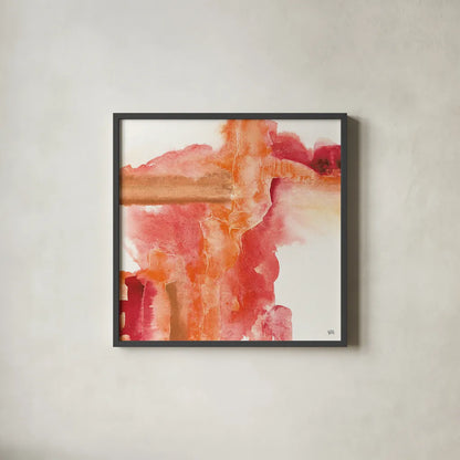 Inner Glow III 27x27 by Chris Paschke. Shown in a sleek black glass frame for a contemporary gallery look. Available as an archival giclee rolled canvas, fine art paper, or poster print. SKU 15038a.