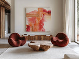 Inner Glow III 27x27 by Chris Paschke. Shown as extra-large giant wall art in a modern living room. Available as an archival giclee rolled canvas, fine art paper, or poster print. SKU 15038a.