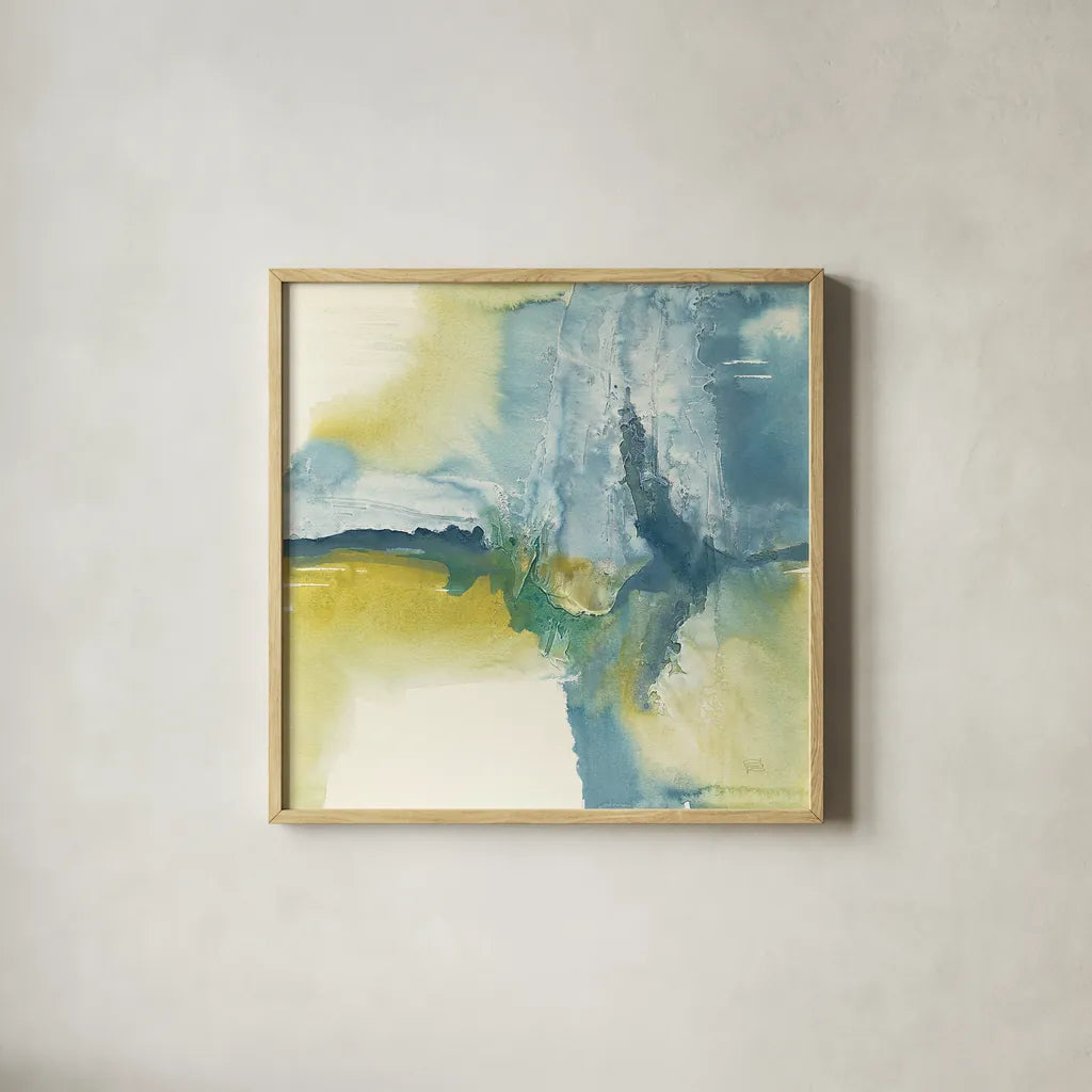 Inner Spirit by Chris Paschke. Shown in a natural wood glass frame for a timeless modern aesthetic. Available as an archival giclee rolled canvas, fine art paper, or poster print. SKU 14730a.