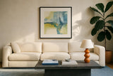 Inner Spirit by Chris Paschke. Displayed in a glass frame with matte in a clean modern living room. Available as an archival giclee rolled canvas, fine art paper, or poster print. SKU 14730a.