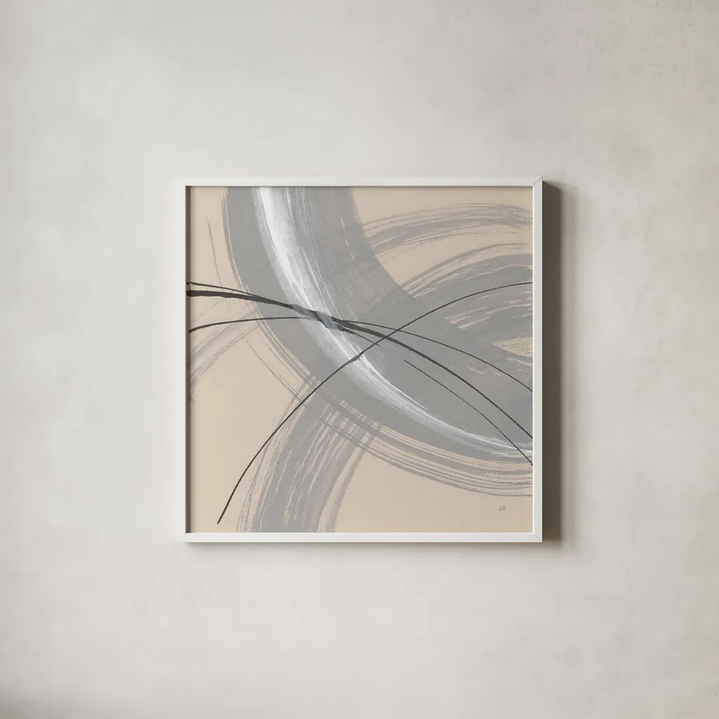 Intersection III by Chris Paschke. Shown in a crisp white glass frame for a clean and minimalist style. Available as an archival giclee rolled canvas, fine art paper, or poster print. SKU 83797a.