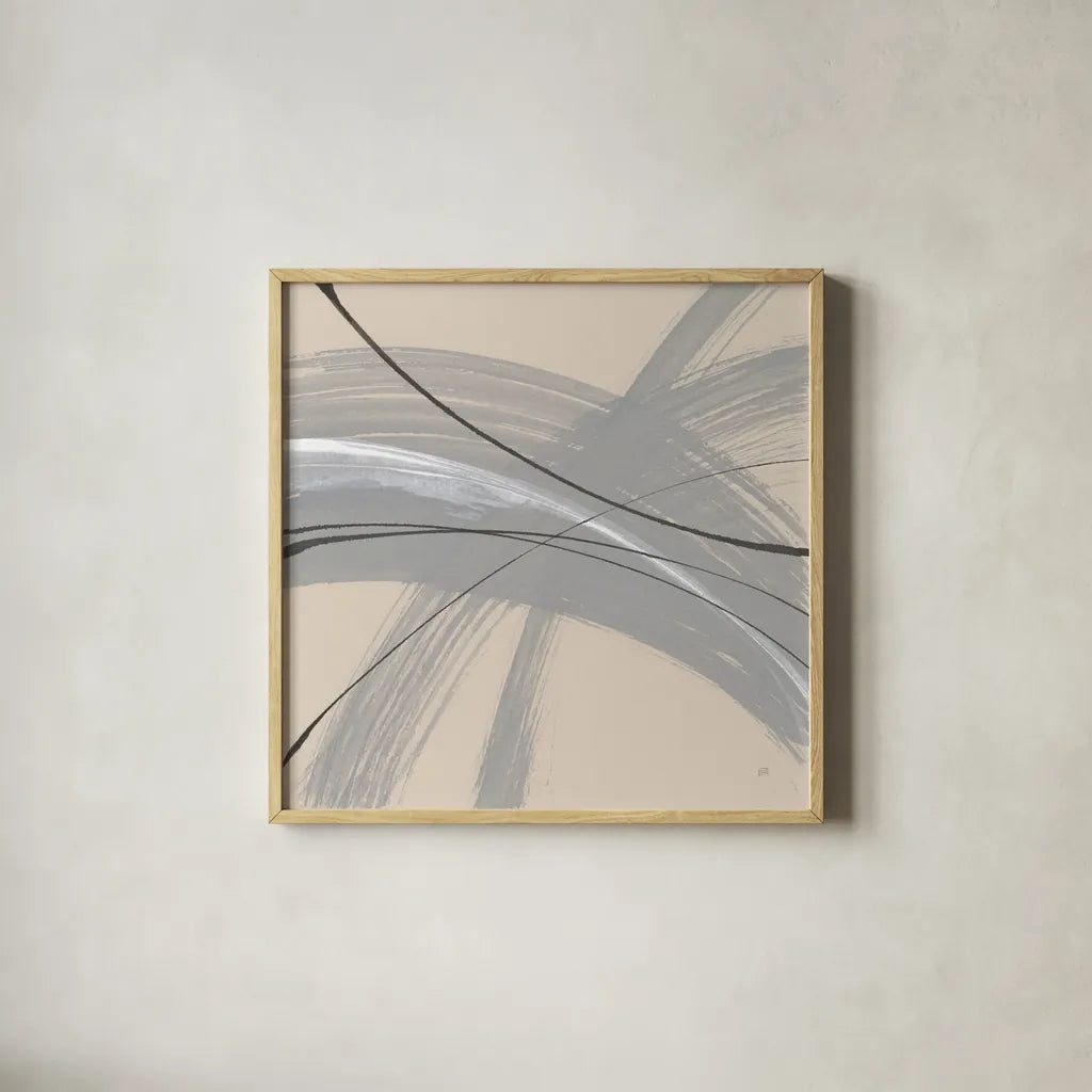 Intersection IV by Chris Paschke. Shown in a natural wood glass frame for a timeless modern aesthetic. Available as an archival giclee rolled canvas, fine art paper, or poster print. SKU 83798a.