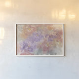 Intimate Freesia by Chris Paschke. shown as a paper print in a white frame. Available as a archival giclee rolled canvas, fine art paper, or poster print. SKU 50271i.