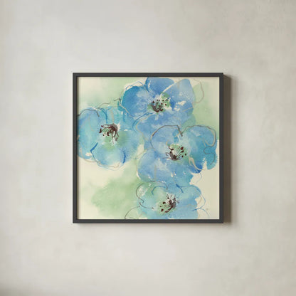 Japanese Quince I by Chris Paschke. Shown in a sleek black glass frame for a contemporary gallery look. Available as an archival giclee rolled canvas, fine art paper, or poster print. SKU 50261a.
