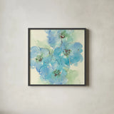 Japanese Quince II by Chris Paschke. Shown in a sleek black glass frame for a contemporary gallery look. Available as an archival giclee rolled canvas, fine art paper, or poster print. SKU 50262a.