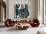 Jasper II by Chris Paschke. Shown as extra-large giant wall art in a modern living room. Available as an archival giclee rolled canvas, fine art paper, or poster print. SKU 34708a.
