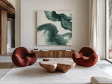 Jasper Wash II by Chris Paschke. Shown as extra-large giant wall art in a modern living room. Available as an archival giclee rolled canvas, fine art paper, or poster print. SKU 34711a.