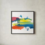 Jewel Abstraction III by Chris Paschke. Shown in a sleek black glass frame for a contemporary gallery look. Available as an archival giclee rolled canvas, fine art paper, or poster print. SKU 80137a.
