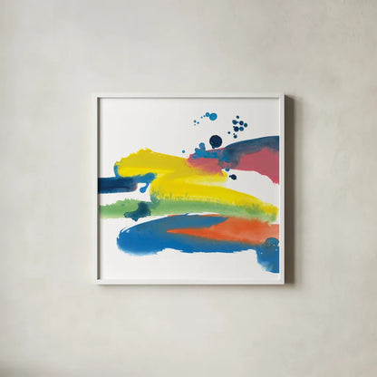 Jewel Abstraction IV by Chris Paschke. Shown in a crisp white glass frame for a clean and minimalist style. Available as an archival giclee rolled canvas, fine art paper, or poster print. SKU 80138a.