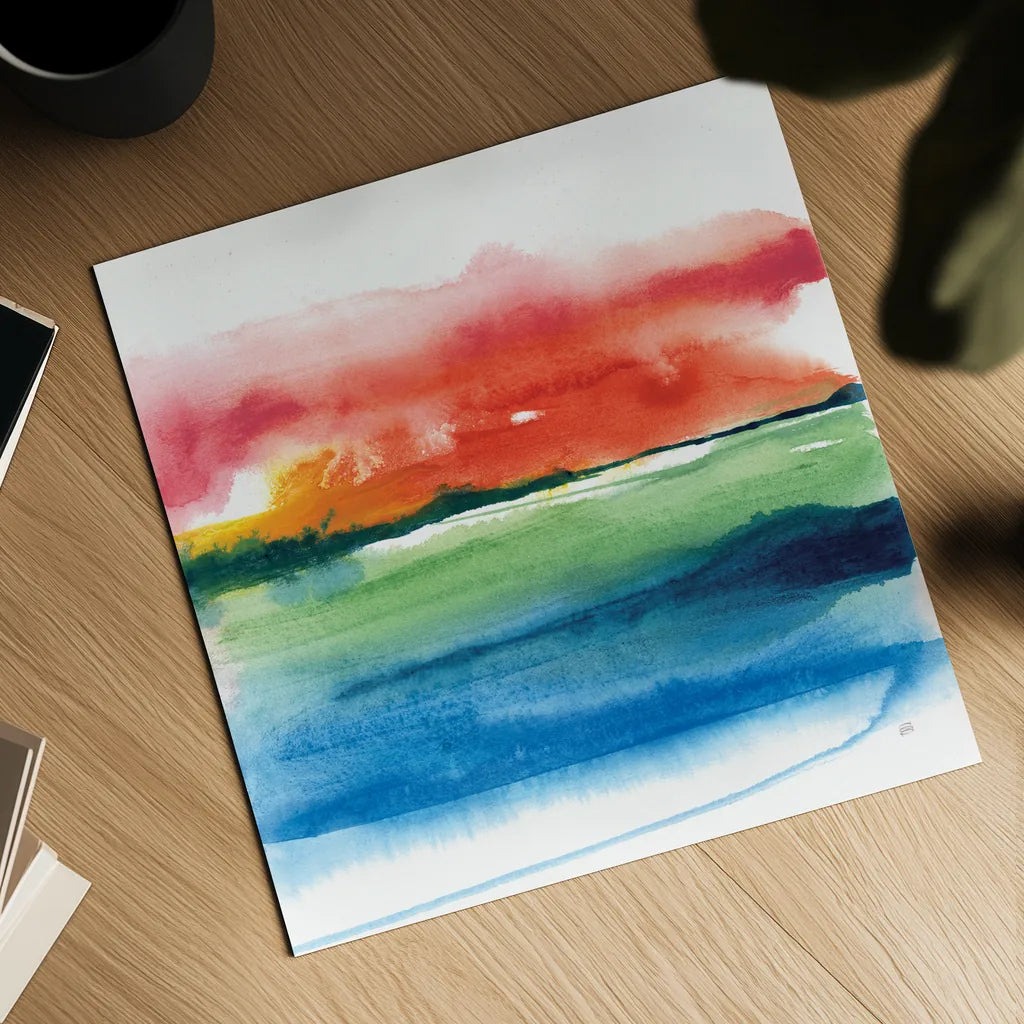 Jewel Waterway II by Chris Paschke. Shown as a detailed flat fine art print, highlighting archival giclee quality. Available as an archival giclee rolled canvas, fine art paper, or poster print. SKU 80128a.