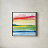 Jewel Waterway V by Chris Paschke. Shown in a sleek black glass frame for a contemporary gallery look. Available as an archival giclee rolled canvas, fine art paper, or poster print. SKU 80131a.