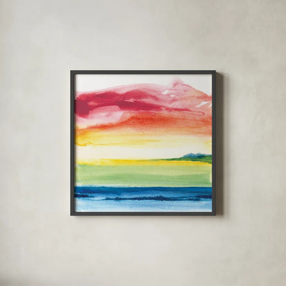 Jewel Waterway VI by Chris Paschke. Shown in a sleek black glass frame for a contemporary gallery look. Available as an archival giclee rolled canvas, fine art paper, or poster print. SKU 80132a.