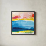 Jewel Waterway VII by Chris Paschke. Shown in a sleek black glass frame for a contemporary gallery look. Available as an archival giclee rolled canvas, fine art paper, or poster print. SKU 80133a.