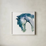 Kings Horses II Cool by Chris Paschke. Shown in a crisp white glass frame for a clean and minimalist style. Available as an archival giclee rolled canvas, fine art paper, or poster print. SKU 100460a.
