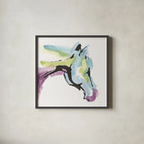 Kings Horses III by Chris Paschke. Shown in a sleek black glass frame for a contemporary gallery look. Available as an archival giclee rolled canvas, fine art paper, or poster print. SKU 98223a.