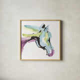 Kings Horses III by Chris Paschke. Shown in a natural wood glass frame for a timeless modern aesthetic. Available as an archival giclee rolled canvas, fine art paper, or poster print. SKU 98223a.