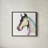 Kings Horses IV by Chris Paschke. Shown in a sleek black glass frame for a contemporary gallery look. Available as an archival giclee rolled canvas, fine art paper, or poster print. SKU 98224a.