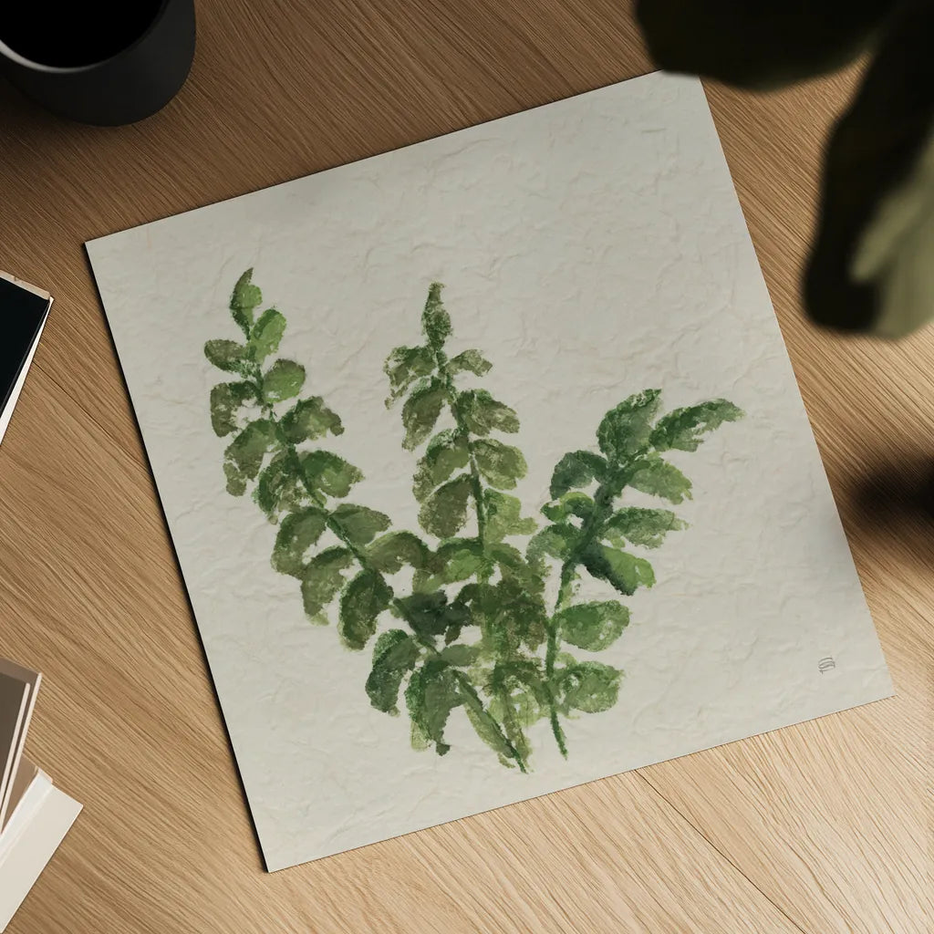 Kozo Fern IV by Chris Paschke. Shown as a detailed flat fine art print, highlighting archival giclee quality. Available as an archival giclee rolled canvas, fine art paper, or poster print. SKU 95417a.