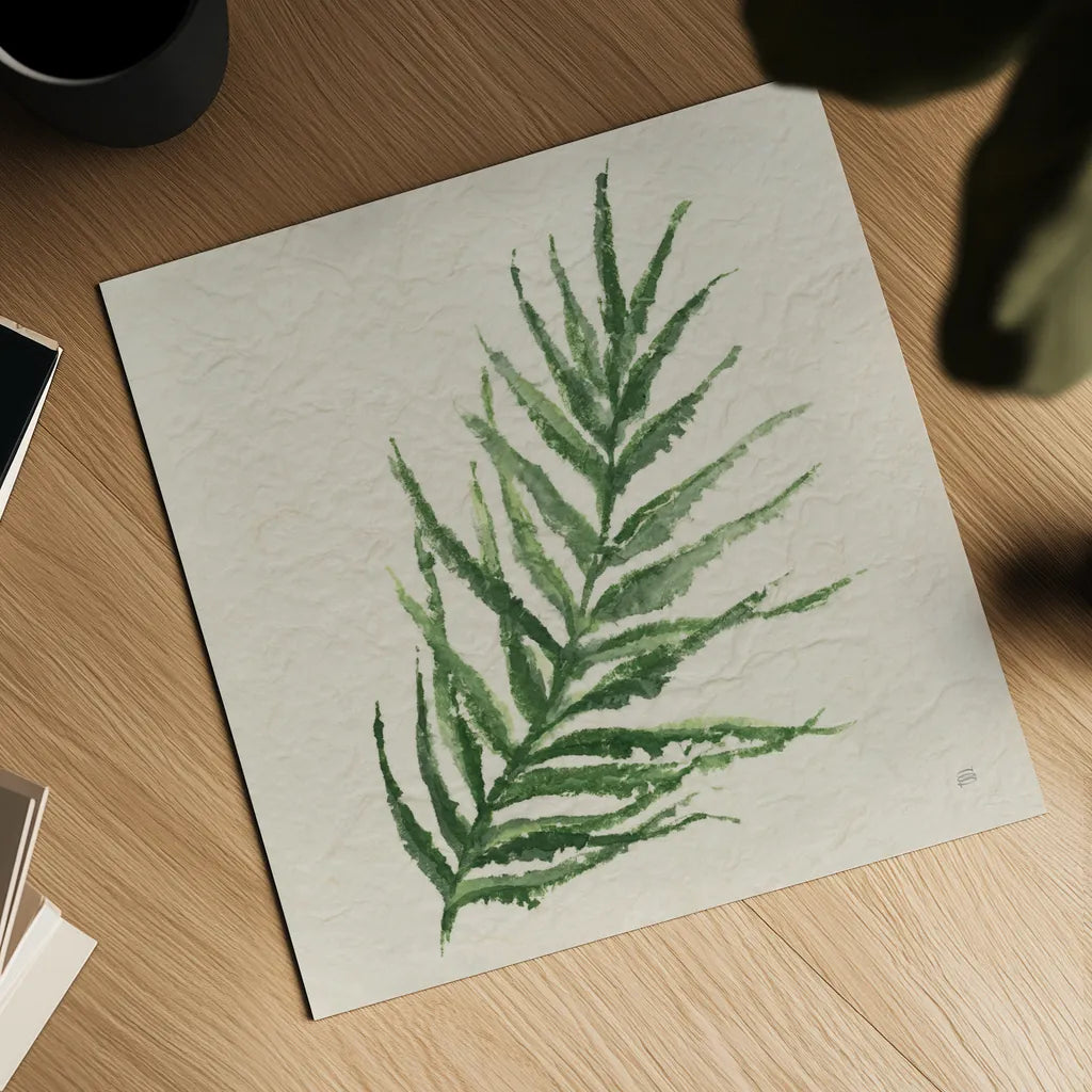 Kozo Fern VIII by Chris Paschke. Shown as a detailed flat fine art print, highlighting archival giclee quality. Available as an archival giclee rolled canvas, fine art paper, or poster print. SKU 95421a.