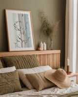 Laidback Flowers I by Chris Paschke. shown as a paper print in a natural frame. Available as a archival giclee rolled canvas, fine art paper, or poster print. SKU 83789h.