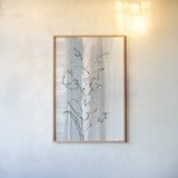 Laidback Flowers II by Chris Paschke. shown as a paper print in a natural frame. Available as a archival giclee rolled canvas, fine art paper, or poster print. SKU 83790h.