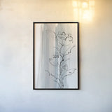 Laidback Flowers IV by Chris Paschke. shown as a paper print in a black flame. Available as a archival giclee rolled canvas, fine art paper, or poster print. SKU 84160h.