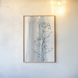 Laidback Flowers IV by Chris Paschke. shown as a paper print in a natural frame. Available as a archival giclee rolled canvas, fine art paper, or poster print. SKU 84160h.
