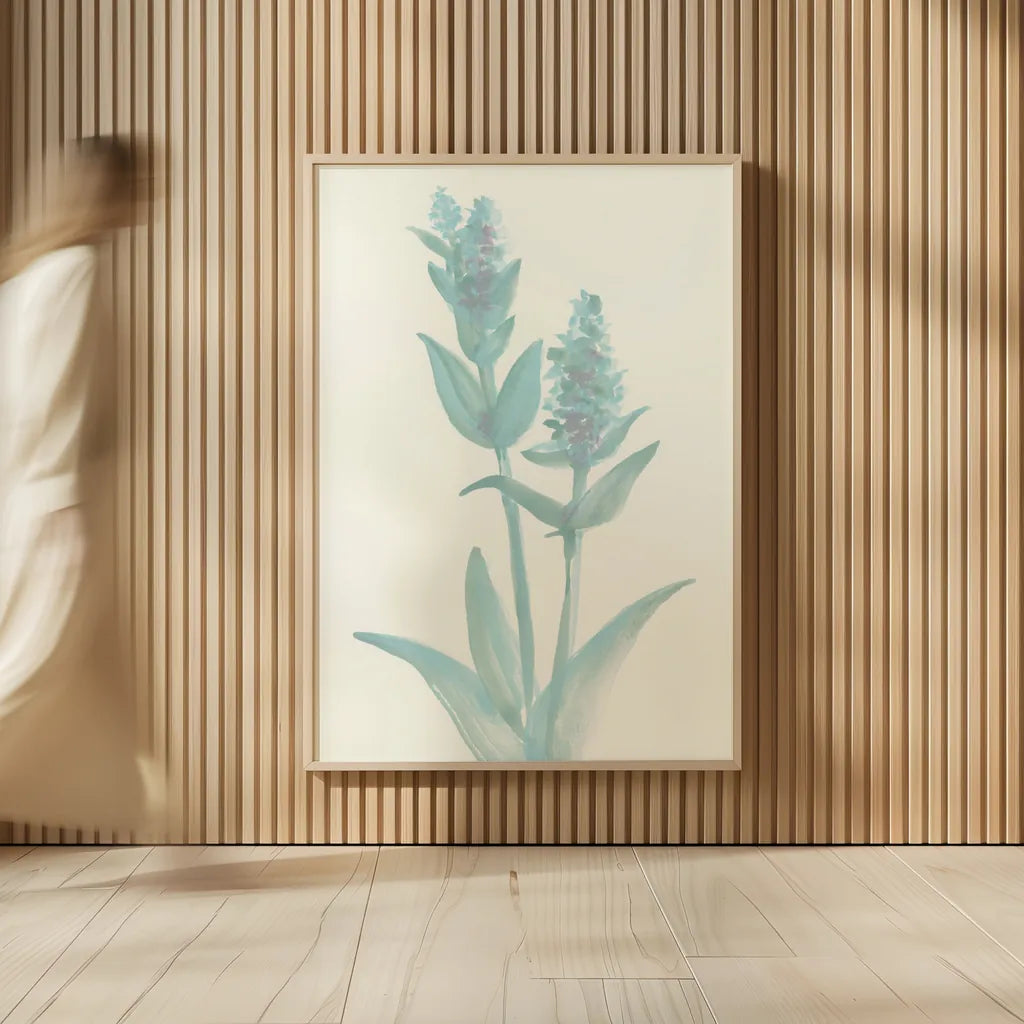 Lambs Ear Sage I by Chris Paschke. shown as over sized large wall art. Available as an archival giclee rolled canvas, fine art paper, or poster print. SKU 55067h.