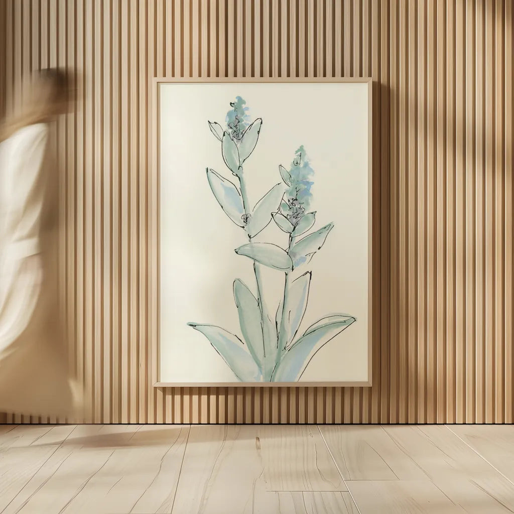 Lambs Ear Sage IV by Chris Paschke. shown as over sized large wall art. Available as an archival giclee rolled canvas, fine art paper, or poster print. SKU 55070h.