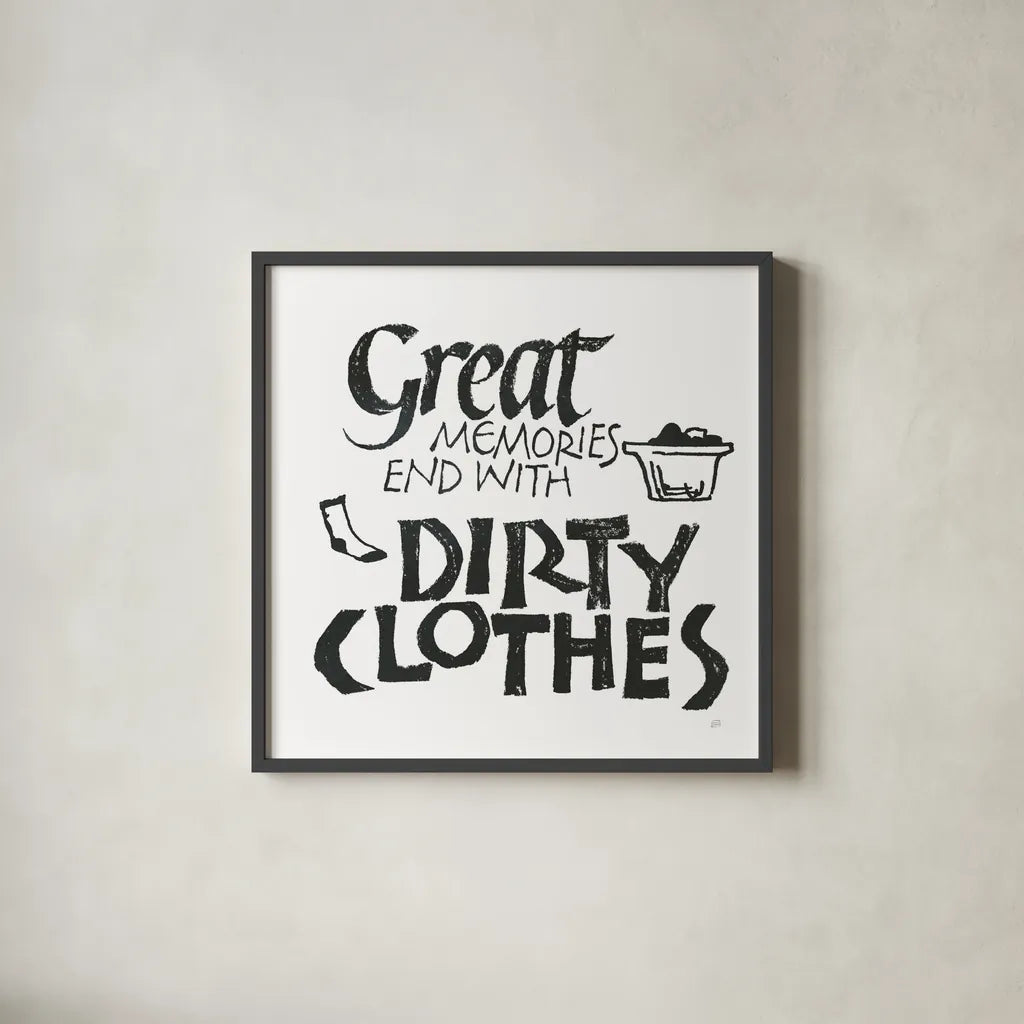 Laundry Room I White by Chris Paschke. Shown in a sleek black glass frame for a contemporary gallery look. Available as an archival giclee rolled canvas, fine art paper, or poster print. SKU 65515a.