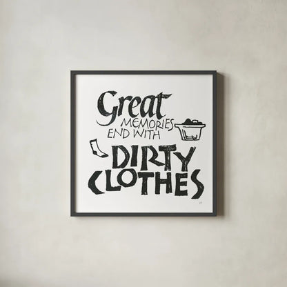 Laundry Room I White by Chris Paschke. Shown in a sleek black glass frame for a contemporary gallery look. Available as an archival giclee rolled canvas, fine art paper, or poster print. SKU 65515a.