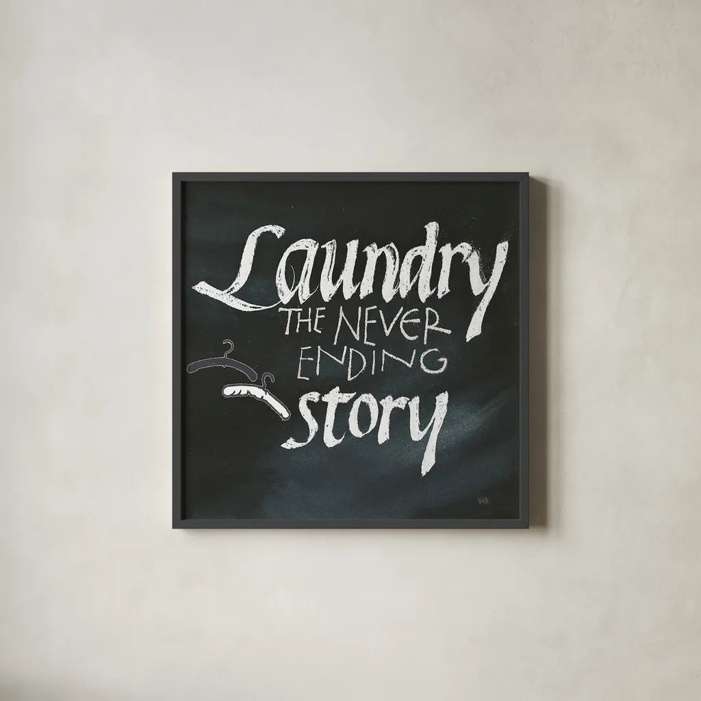 Laundry Room II by Chris Paschke. Shown in a sleek black glass frame for a contemporary gallery look. Available as an archival giclee rolled canvas, fine art paper, or poster print. SKU 38782a.