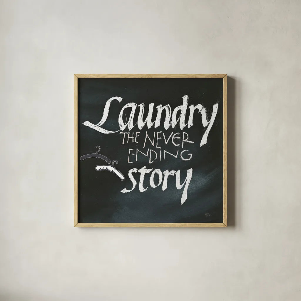 Laundry Room II by Chris Paschke. Shown in a natural wood glass frame for a timeless modern aesthetic. Available as an archival giclee rolled canvas, fine art paper, or poster print. SKU 38782a.