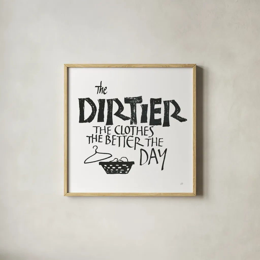 Laundry Room IV White by Chris Paschke. Shown in a natural wood glass frame for a timeless modern aesthetic. Available as an archival giclee rolled canvas, fine art paper, or poster print. SKU 65518a.