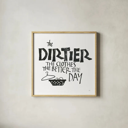 Laundry Room IV White by Chris Paschke. Shown in a natural wood glass frame for a timeless modern aesthetic. Available as an archival giclee rolled canvas, fine art paper, or poster print. SKU 65518a.