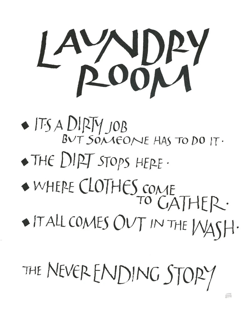 Laundry Room Sayings White by Chris Paschke