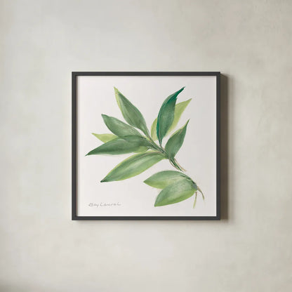 Laurel Bay by Chris Paschke. Shown in a sleek black glass frame for a contemporary gallery look. Available as an archival giclee rolled canvas, fine art paper, or poster print. SKU 27519a.