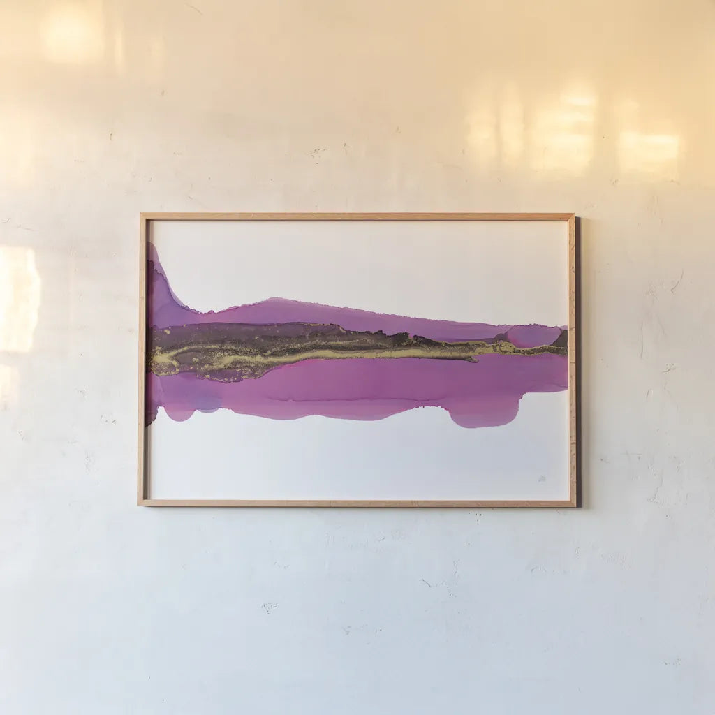 Lava by Chris Paschke. shown as a paper print in a natural frame. Available as a archival giclee rolled canvas, fine art paper, or poster print. SKU 65428i.