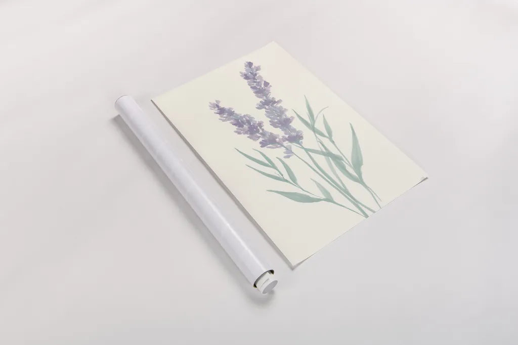 Lavender I by Chris Paschke. shown as a rolled paper print. Available as archival giclee rolled canvas, fine art paper, or poster print. SKU 55075h.