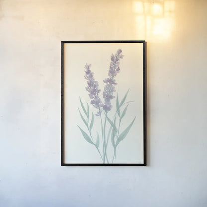 Lavender I by Chris Paschke. shown as a paper print in a black flame. Available as a archival giclee rolled canvas, fine art paper, or poster print. SKU 55075h.