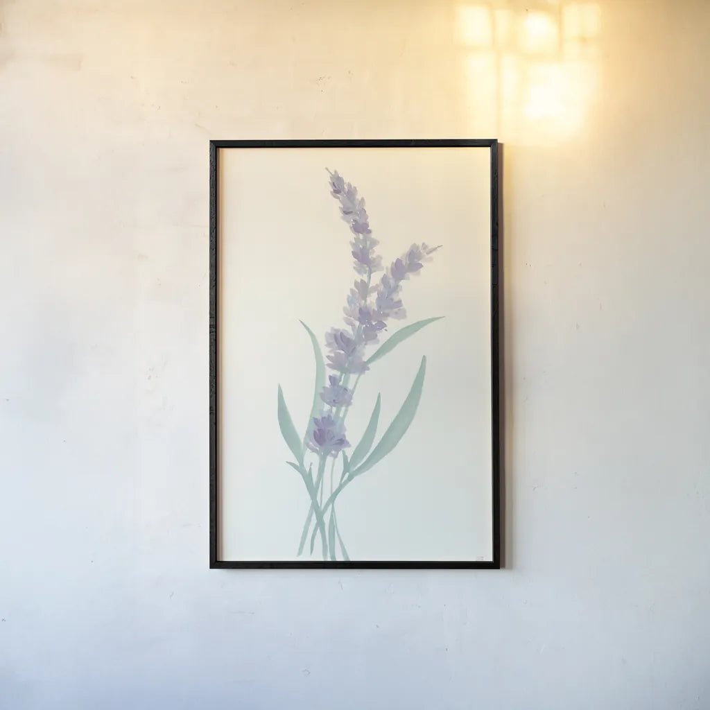 Lavender II by Chris Paschke. shown as a paper print in a black flame. Available as a archival giclee rolled canvas, fine art paper, or poster print. SKU 55076h.