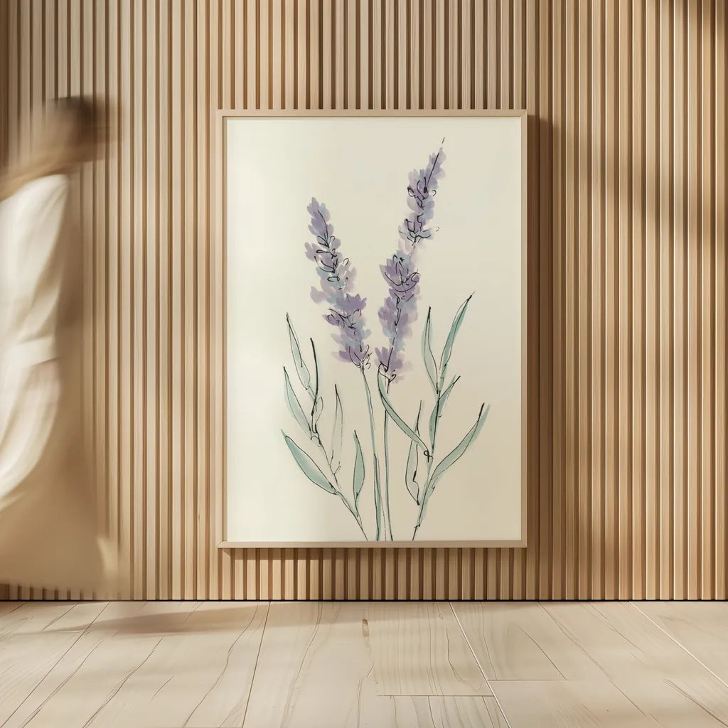 Lavender III by Chris Paschke. shown as over sized large wall art. Available as an archival giclee rolled canvas, fine art paper, or poster print. SKU 55077h.