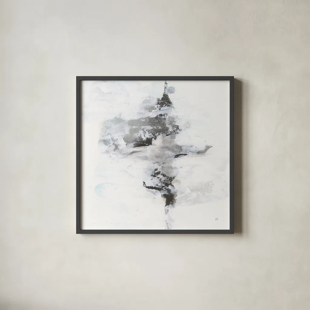 Layered Thinking I by Chris Paschke. Shown in a sleek black glass frame for a contemporary gallery look. Available as an archival giclee rolled canvas, fine art paper, or poster print. SKU 71885a.