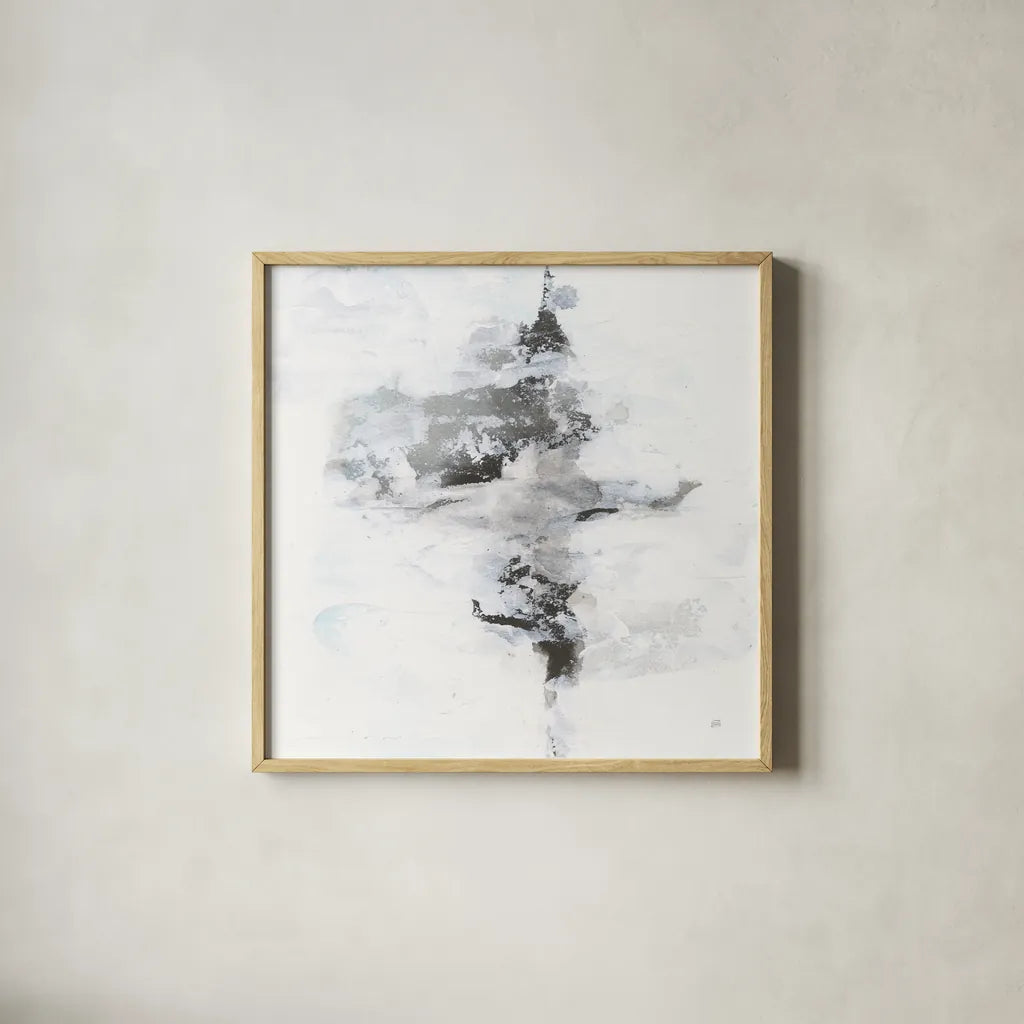 Layered Thinking I by Chris Paschke. Shown in a natural wood glass frame for a timeless modern aesthetic. Available as an archival giclee rolled canvas, fine art paper, or poster print. SKU 71885a.