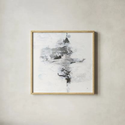 Layered Thinking I by Chris Paschke. Shown in a natural wood glass frame for a timeless modern aesthetic. Available as an archival giclee rolled canvas, fine art paper, or poster print. SKU 71885a.