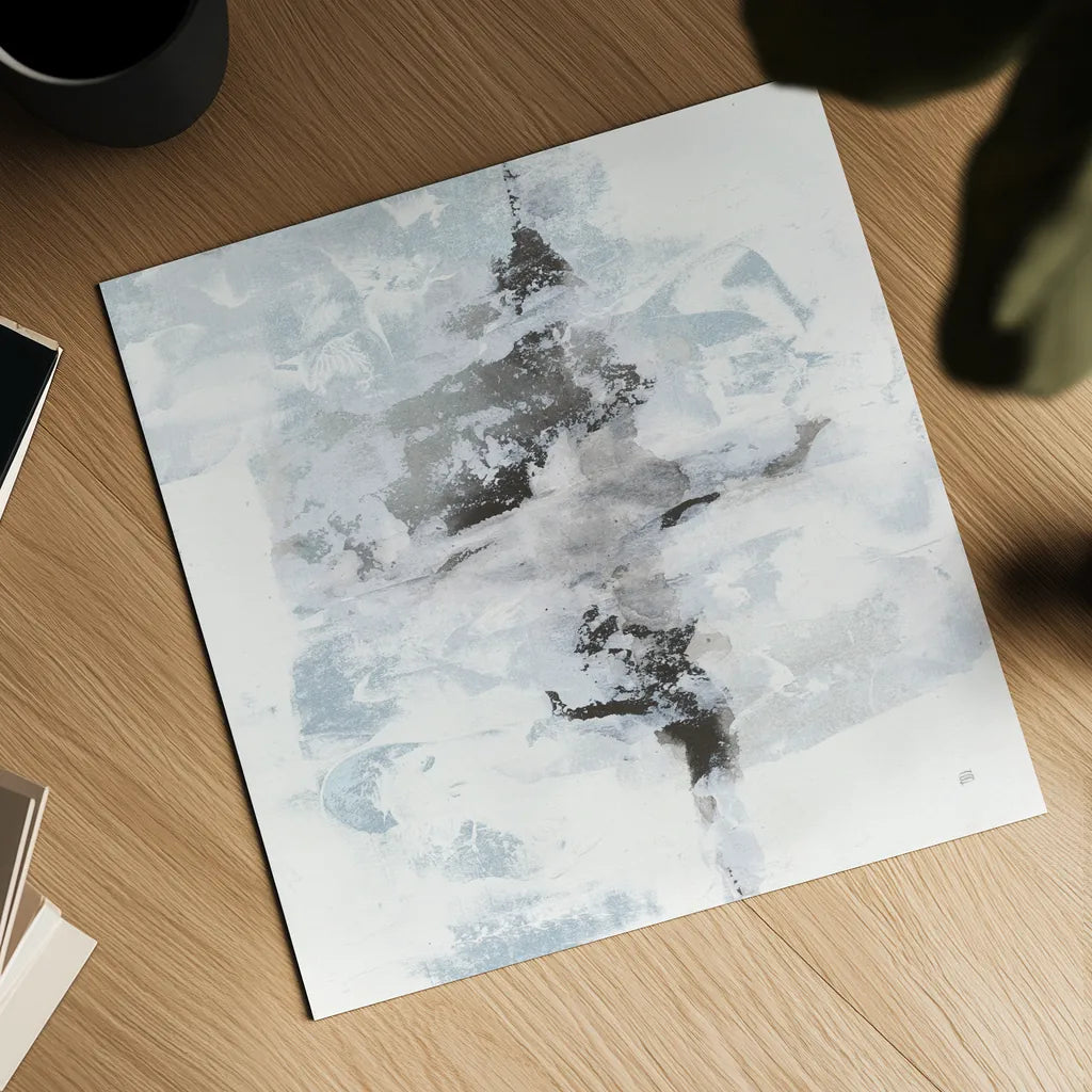 Layered Thinking I with Blue by Chris Paschke. Shown as a detailed flat fine art print, highlighting archival giclee quality. Available as an archival giclee rolled canvas, fine art paper, or poster print. SKU 75528a.