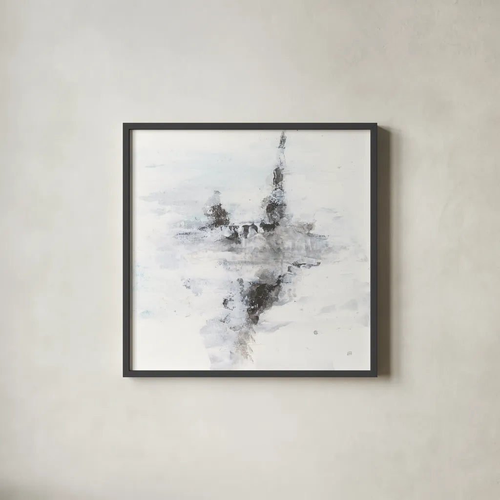 Layered Thinking II by Chris Paschke. Shown in a sleek black glass frame for a contemporary gallery look. Available as an archival giclee rolled canvas, fine art paper, or poster print. SKU 71886a.